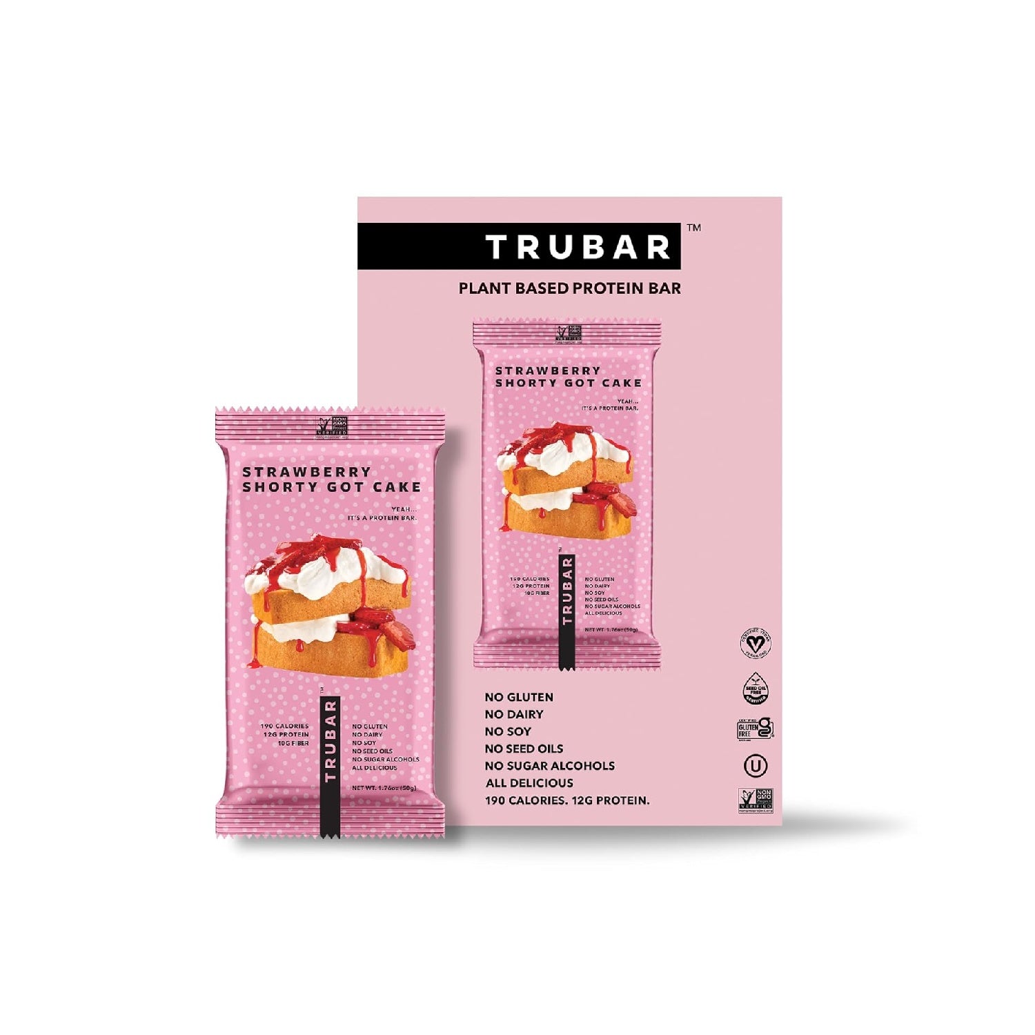 شريط بروتين نباتي من تروبار، 12 غ بروتين، 13 غ ألياف، نباتي، خالٍ من الغلوتين، غير معدل وراثيًا، خالٍ من منتجات الألبان، 12 قطعة 