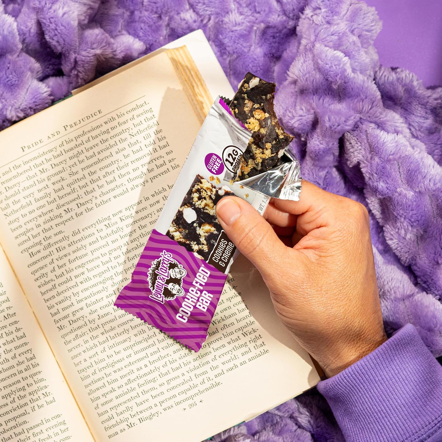 ألواح بروتين Lenny &amp; Larry's Cookie-Fied - 9 × 45 جم - تحتوي على 12 جم من البروتين النباتي و 5 جم من الألياف 