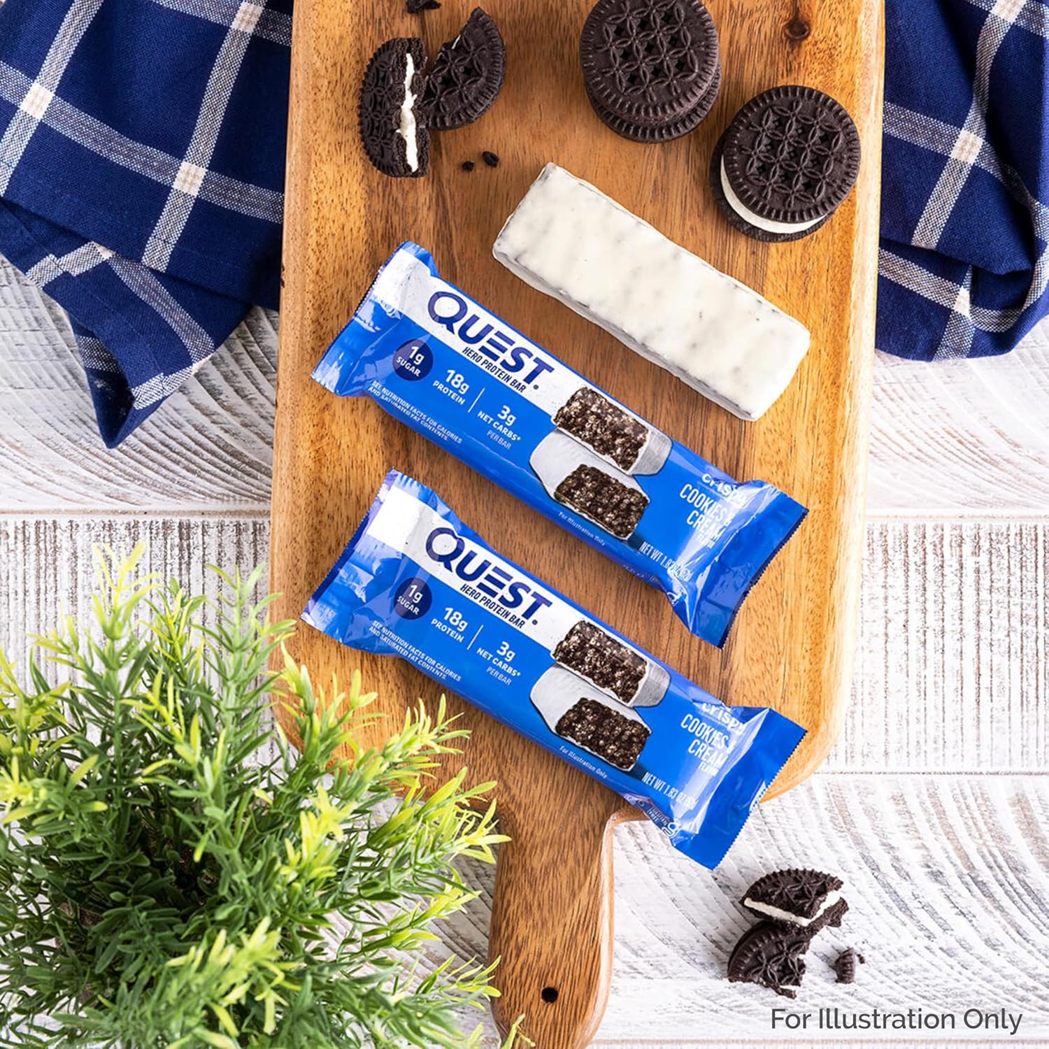 بار بروتين كريسبي هيرو من كويست نيوتريشن، 18 غرام بروتين، 1 غرام سكر، 3 غرام كربوهيدرات صافية، وجبة خفيفة خالية من الغلوتين، 12 قطعة 