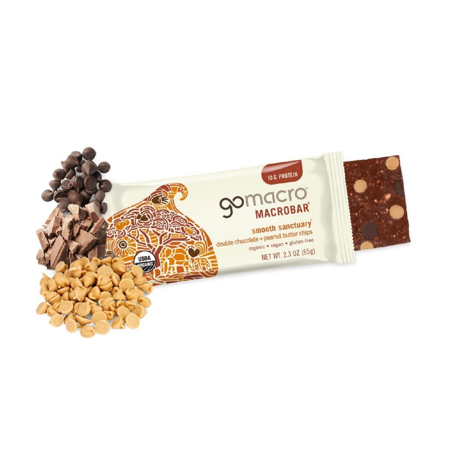 أشرطة بروتين نباتية عضوية من GoMacro MacroBar، 11 جرامًا من البروتين النباتي، 280 سعرًا حراريًا (2.3 أونصة، 12 قطعة) 