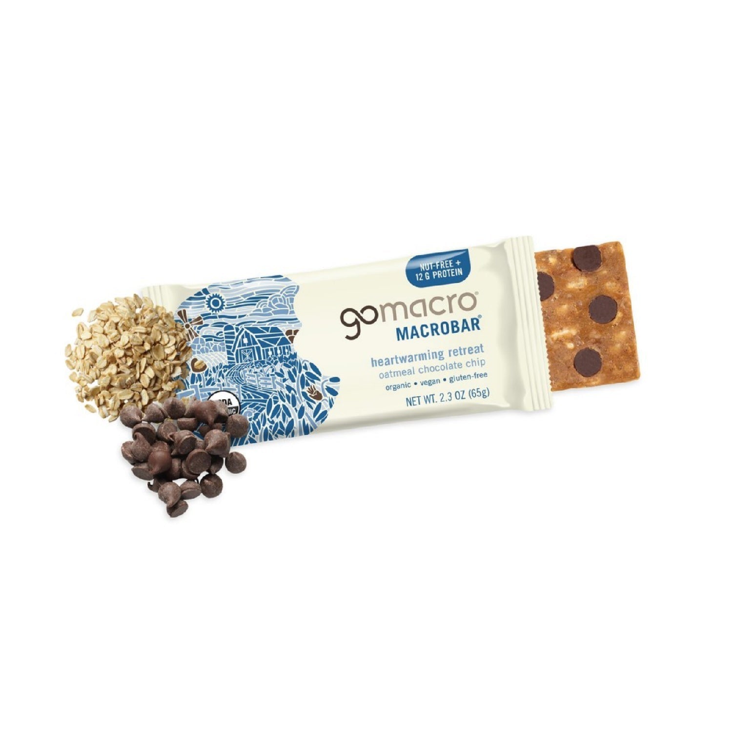 أشرطة بروتين نباتية عضوية من GoMacro MacroBar، 11 جرامًا من البروتين النباتي، 280 سعرًا حراريًا (2.3 أونصة، 12 قطعة) 